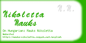 nikoletta mauks business card